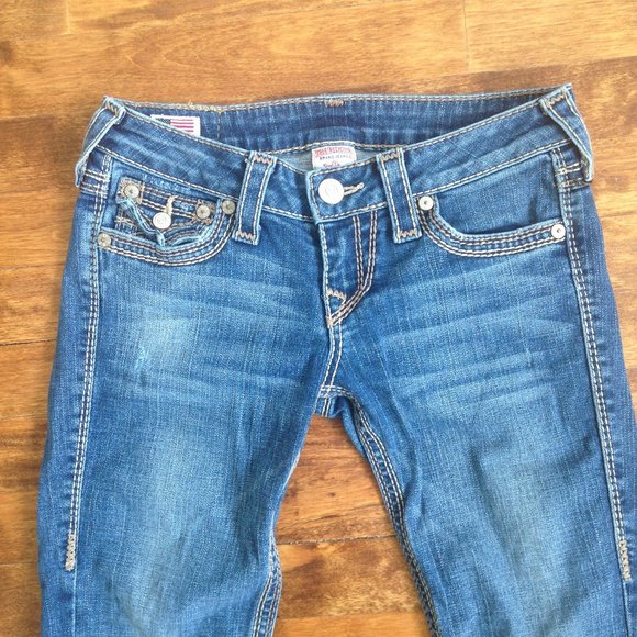 True Religion - Julie Big QT Skinny Blue Jeans - Picture 6 of 11